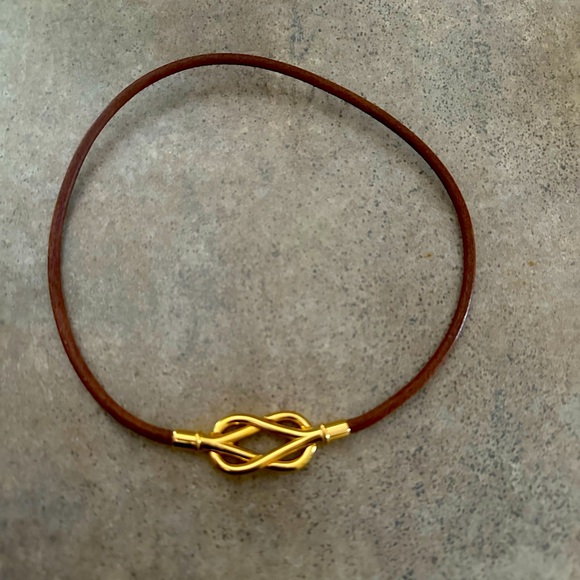 Hermes leather Ata-me necklace - Picture 3 of 12